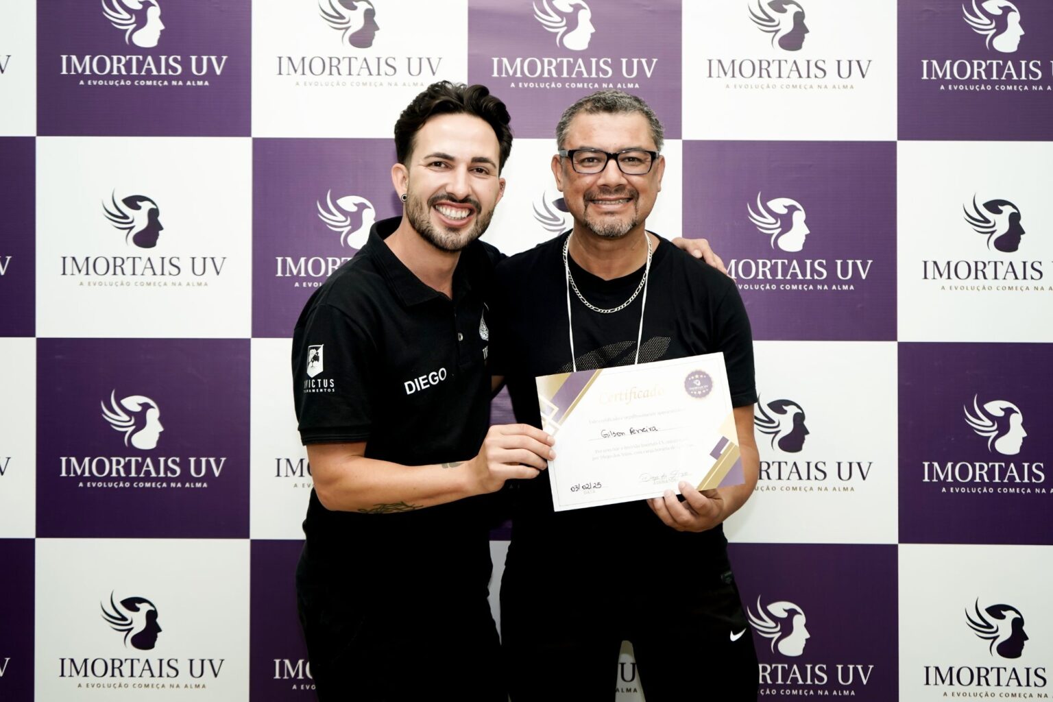 Equipe D'Lima Cosméticos no curso Imortais UV com Diego dos Anjos