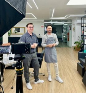 Diego dos anjos e Rafael Nascimento na live sobre descoloração e inteligência emocional